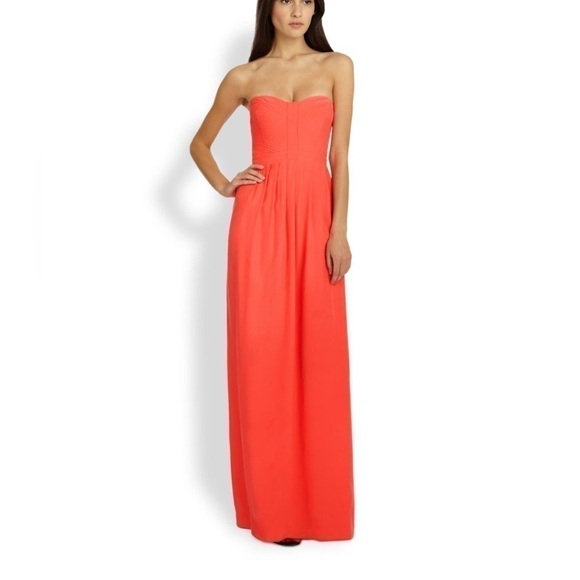 Parker bayou formal dress in coral - Picture 1 of 4